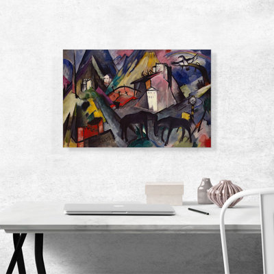 «The Unfortunate Land of Tyrol 1913» par Franz Marc, reproduction d'art sur toile tendue