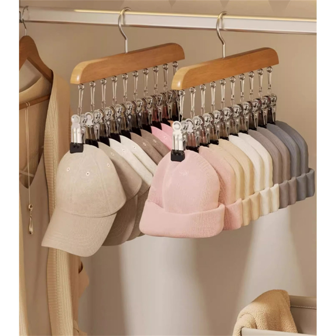 Nudd Wood Non-Slip Accessories Hanger for Tie/Belt Rebrilliant Pack 
