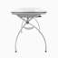 Bureau d'ordinateur avec plateau coulissant en verre transparent Techni mobili Contempo, transparent
