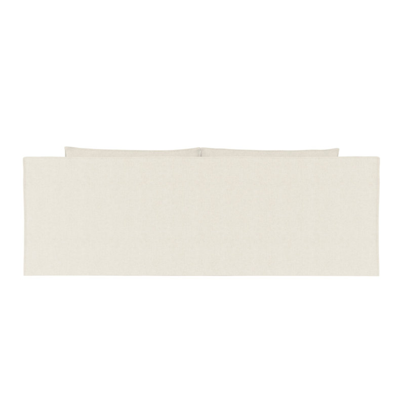 Mulberry Square Track-Arm Daybed with Flange Seam, Box Weave Linen Alabaster, Weathered