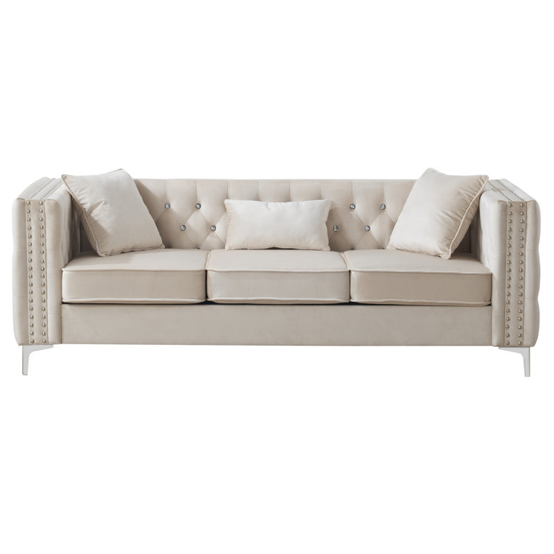 Canapé rembourré Glory Furniture Paige, Ivoire ivoire