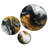 Gold Black Veins of Color II - Abstract Metal Art Print Set