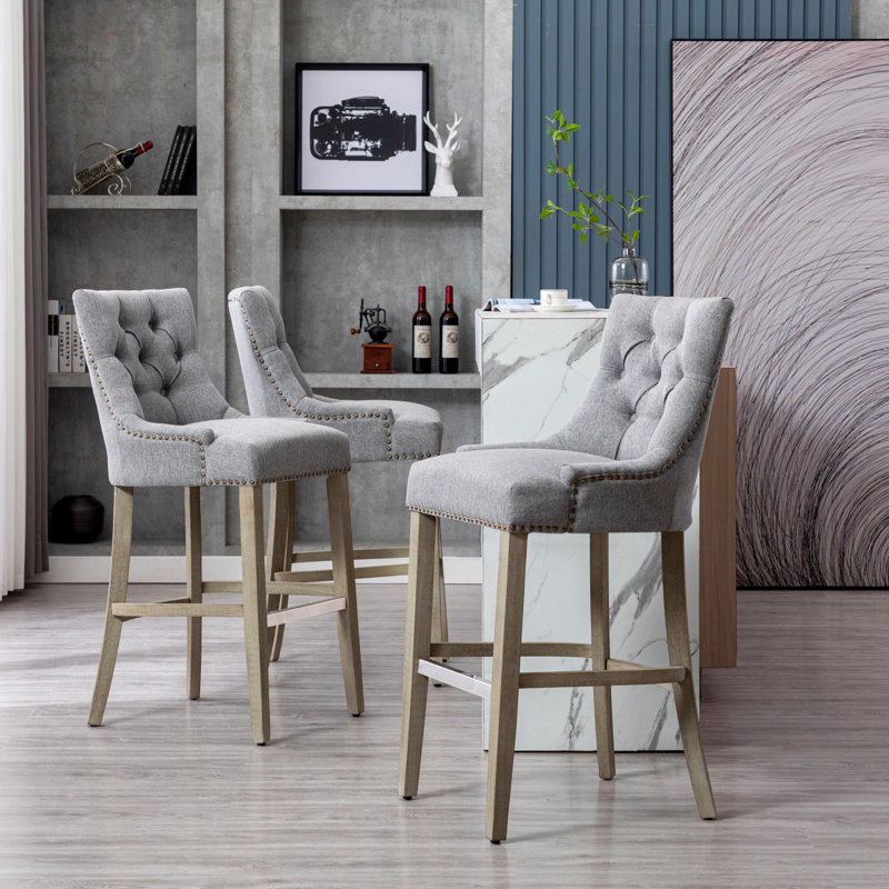 Tabouret de bar 29 po Wren, Noir / argent