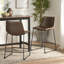 Tabouret de comptoir de style rétro brun de 24 pouces (ensemble de 2)