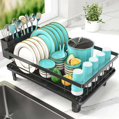 Dish Drying Rack Space-Saving Dish Racks For Kitchen Counter, Rustproof Drying Rack Kitchen