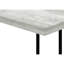 Table de salon, stratifié gris, maquillage de chambre à coucher en métal noir