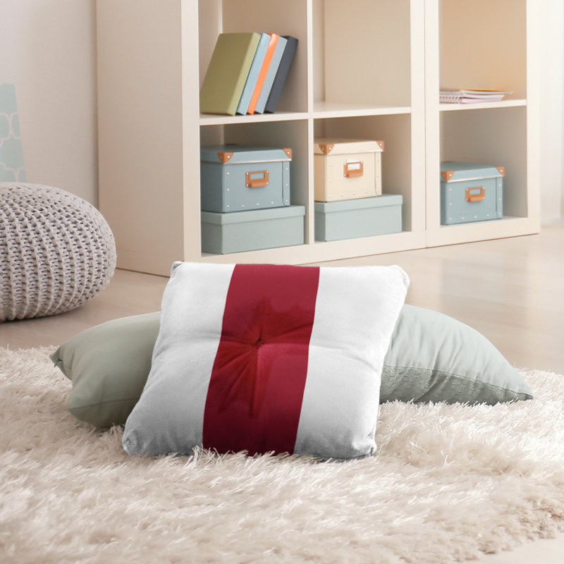  Coussin de sol touffeté, 30 po x 30 po, Blanc / bulgare