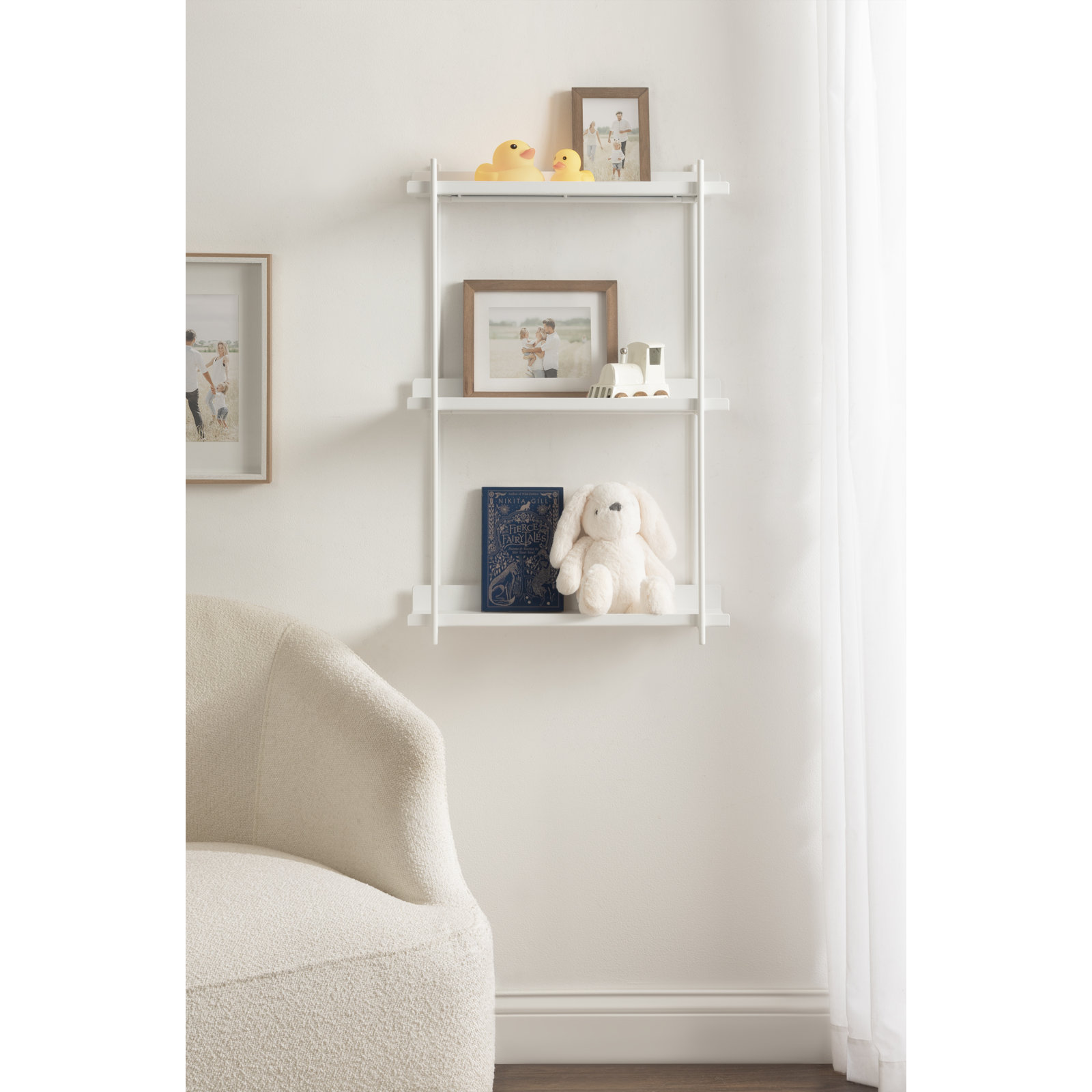 Bellamy 3 Piece Metal Tiered Shelf, White