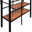 Lit mezzanine simple en métal noir avec rangement latéral et tablette supérieure - Conception moderne, construction facile à assembler, utilisation pratique-130833862