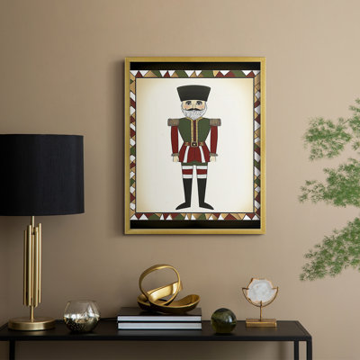 «Christmas Holiday Art CXV», reproduction d'art encadrée - bois massif