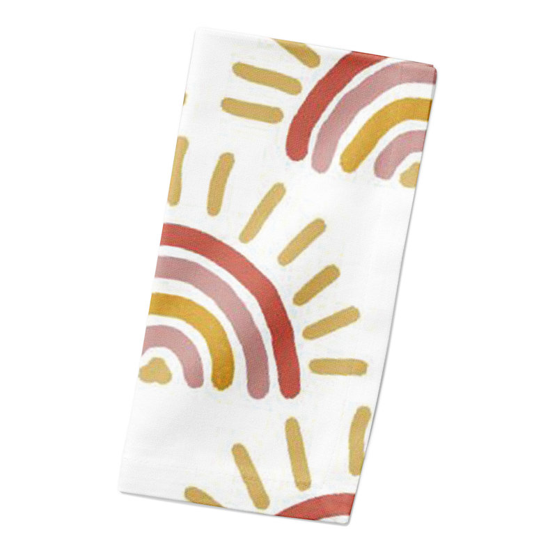 No Pattern Rectangle Napkin, Sunset