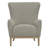 Beige Wingback Accent Chair