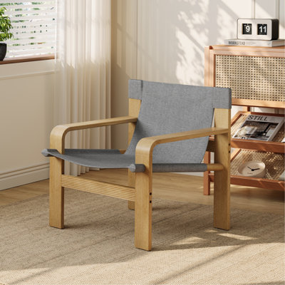 Chaise d'appoint, fauteuil avec cadre en bois pour le salon et la chambre à coucher