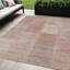 Tapis intérieur lavable patchwork 5 pi x 8 pi rose et mauve