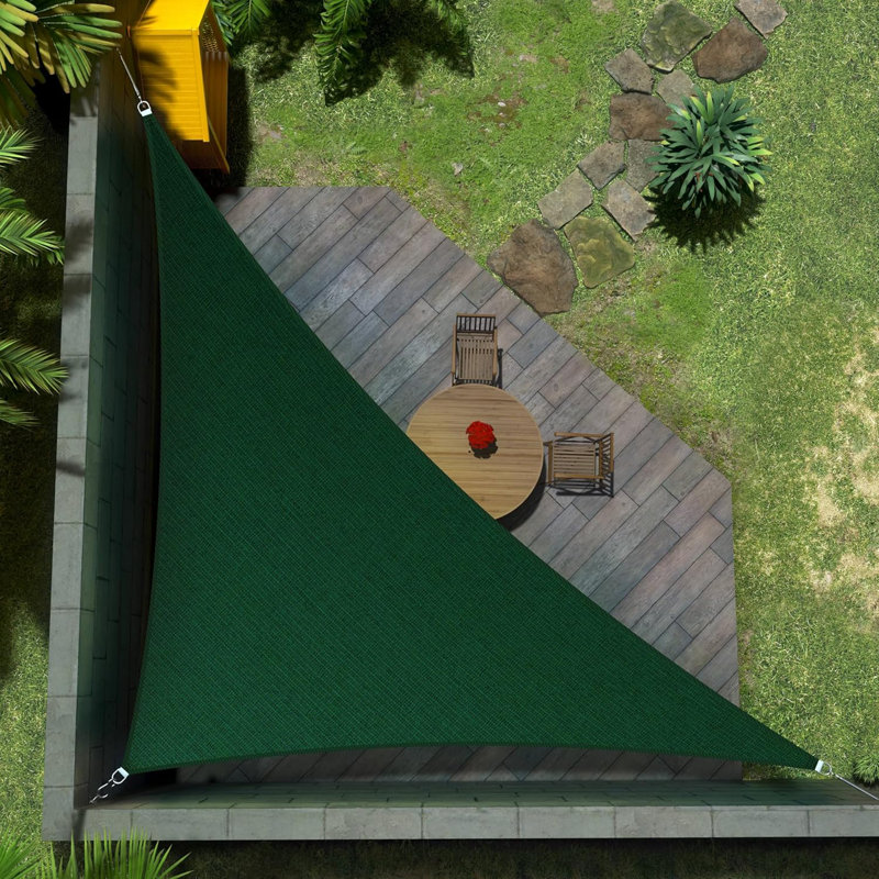 Toile d'ombrage triangulaire droite Amgo Customize - 200 g / m², blocage UV 95%
