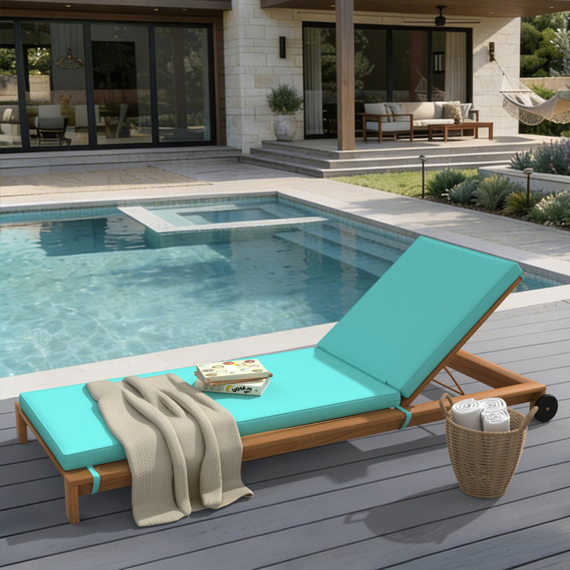 Sunbrella® Outdoor Chaise Cushion, 26" W x 80" D, Sunbrella® Canvas Aruba