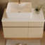 Meuble-lavabo flottant 31,5 pouces avec lavabo vasque en céramique, plateau en bois multi-couches, armoire à charnière silencieuse pour l'organisation des tiroirs de rangement