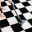 Tapis à poil long moderne à carreaux noir et blanc, moelleux moelleux pour le salon, la chambre à coucher et le dortoir-1382449584-1392369107