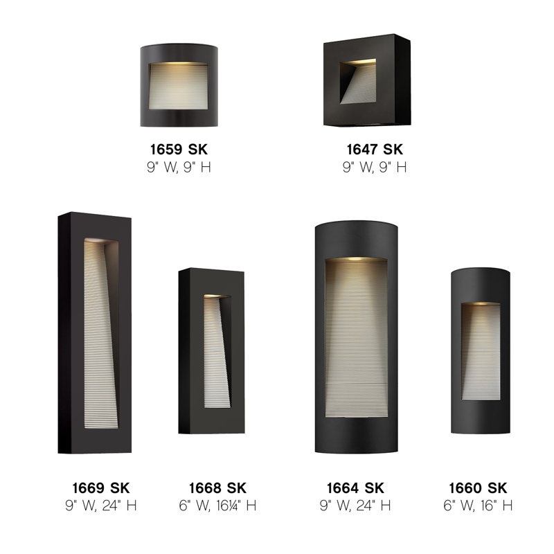 Luna 2 Light Outdoor Flush Mount, Bronze, Small, LED