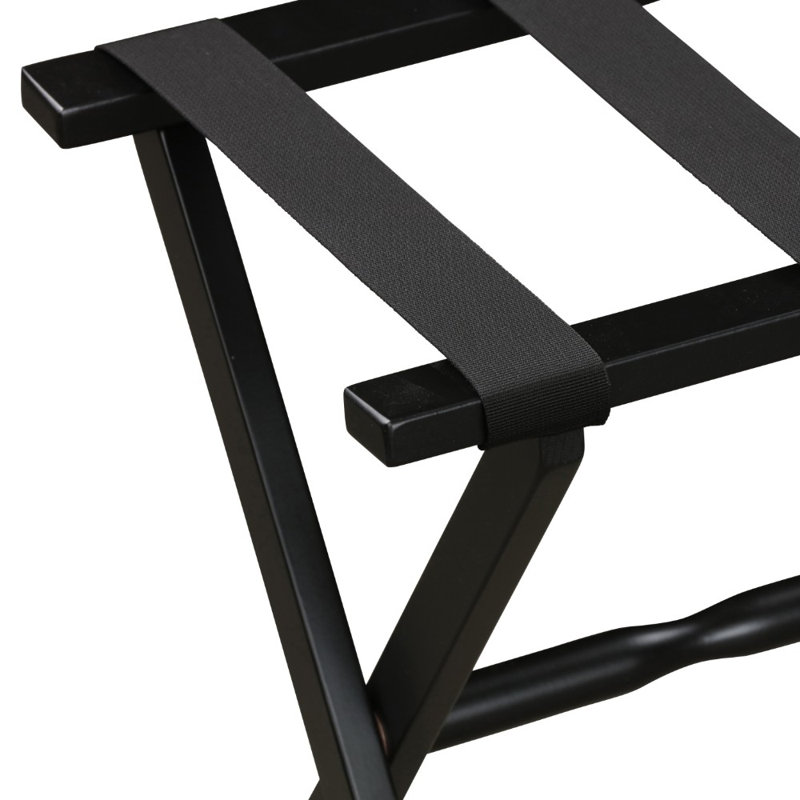 Porte-bagages pliant en bois, Noir