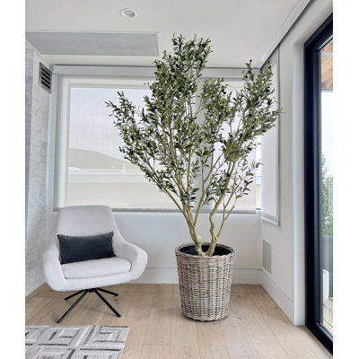 Panier à fleurs en rotin pour l'intérieur et l'extérieur, capacité de 8 gal