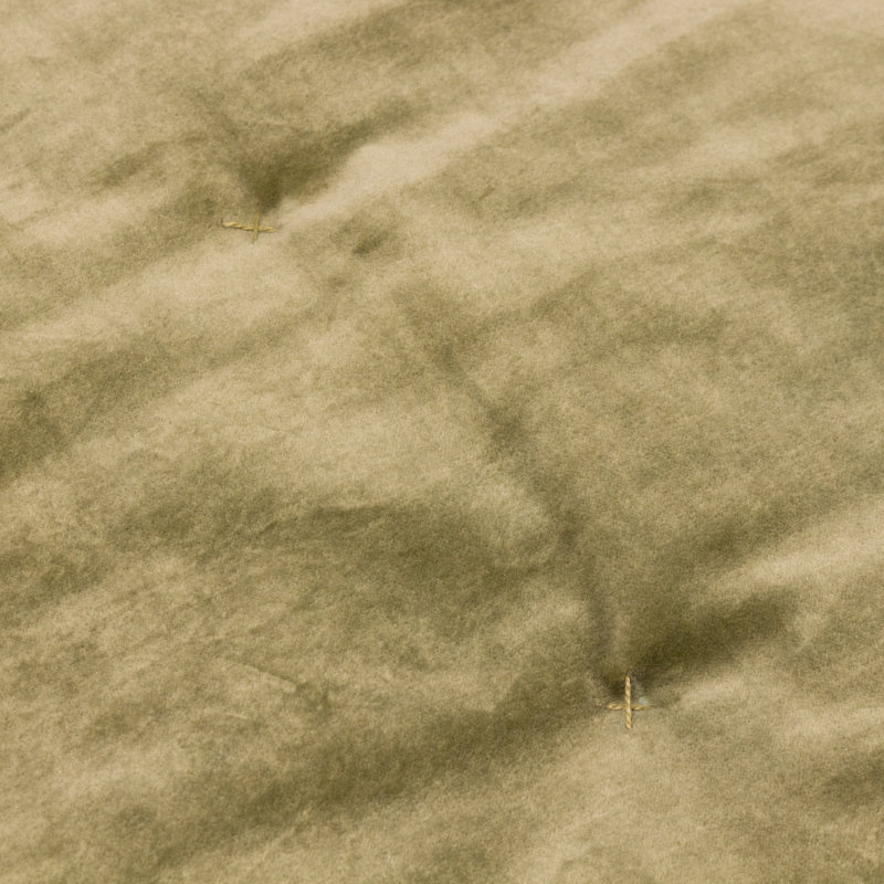 Jaye Velvet Solid Colour Bedspread, Moss