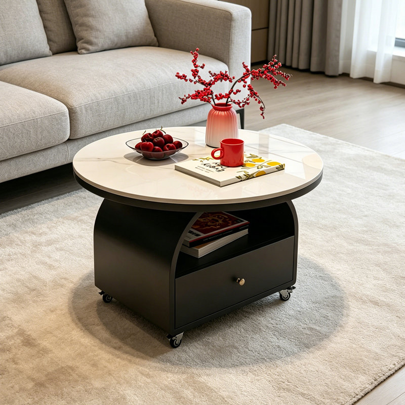Table basse en bois massif, H 18,5 po x L 23,62 po x l 23,62 po, Gris