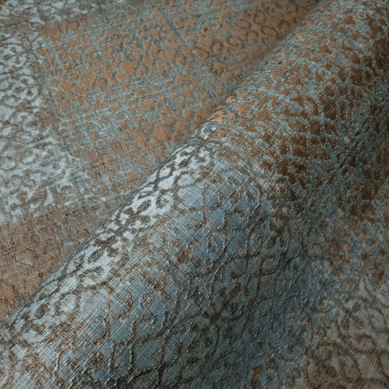 Bleu, gris, bronze, métallique, rétro, tapis, tapis, marocain texturé, papier peint 3D