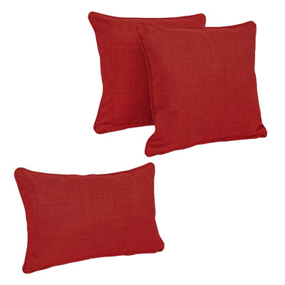 Solid Colour Outdoor Reversible Throw Pillow