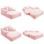 Canapé-lit en velours côtelé moelleux avec 3 coussins, 2-en-1 convertible avec poche latérale, coussin en mousse à ressorts, conception sans assemblage sans cadre pour les petits espaces, salon-533983727
