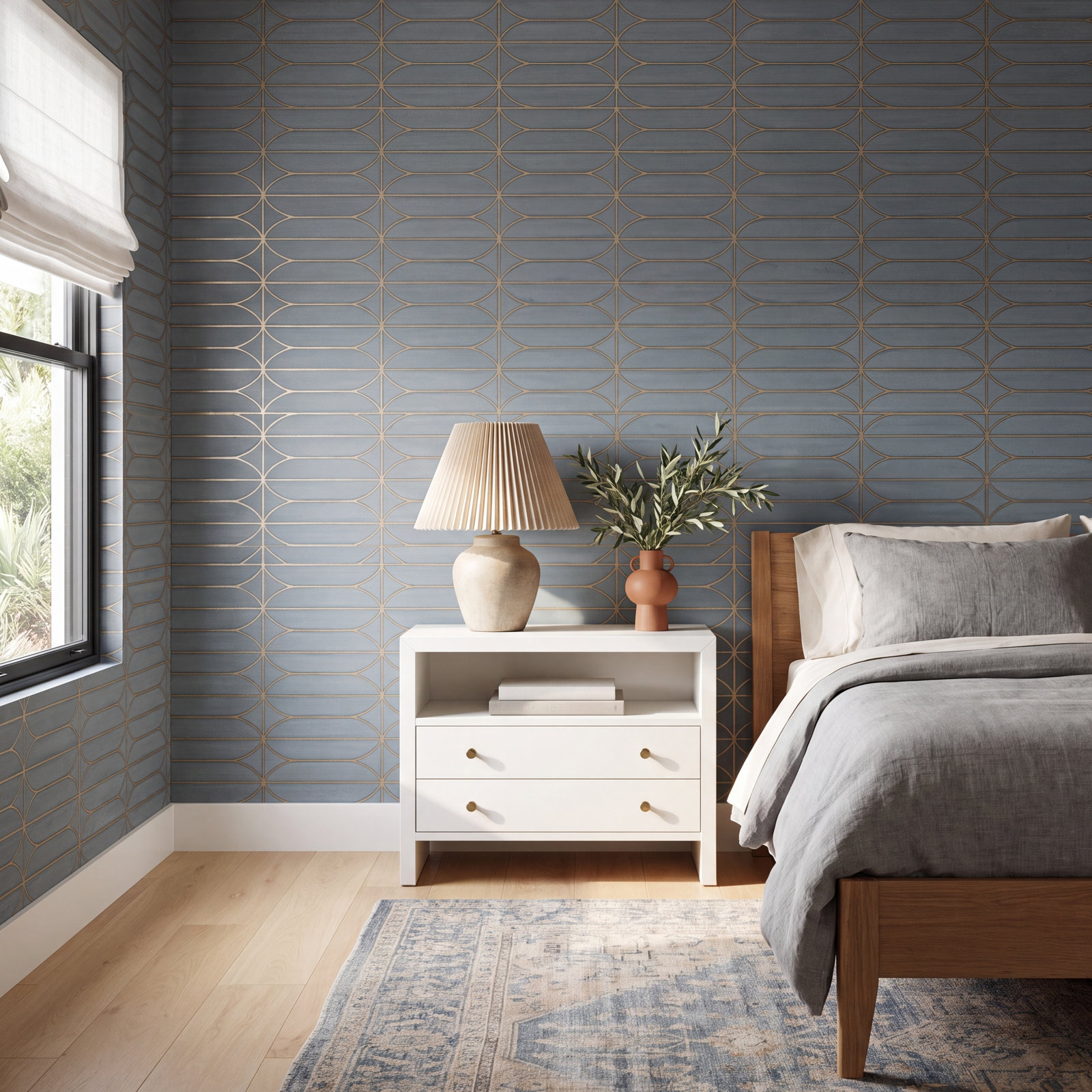Branley Modern Geometric Wallpaper, Charcoal