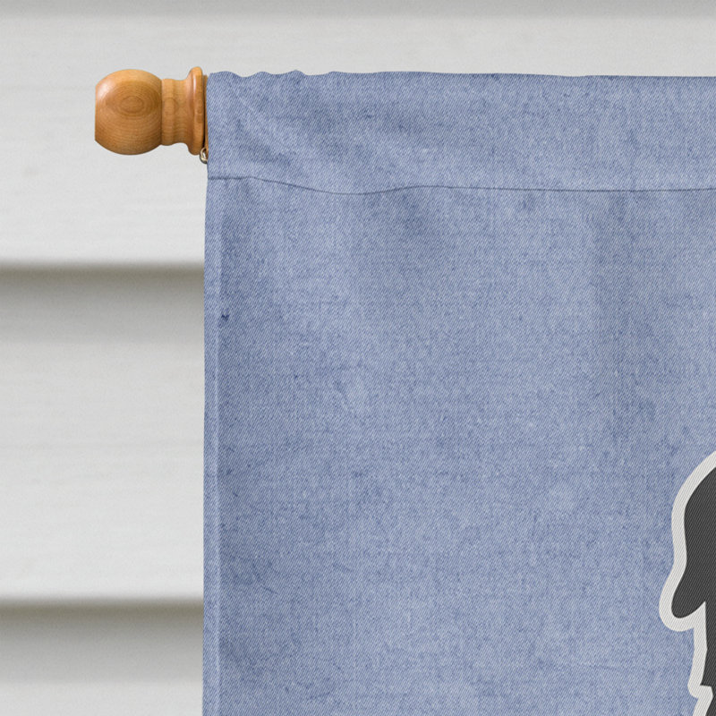 Polyester 2 côtés 40 x 28 po welcome drapeau maison, Terrier russe assis
