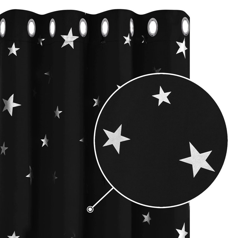 Quentrell Blackout Curtain Pair, 55cm Width x 290cm Drop
