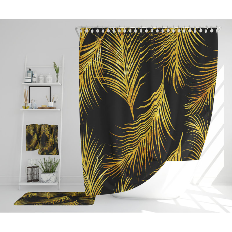 Navario Polyester Shower Curtain Set