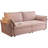 85" Textured Fabric Convertible Sofa Bed, Modern 2-in-1 Sleeper Couch-1126312035