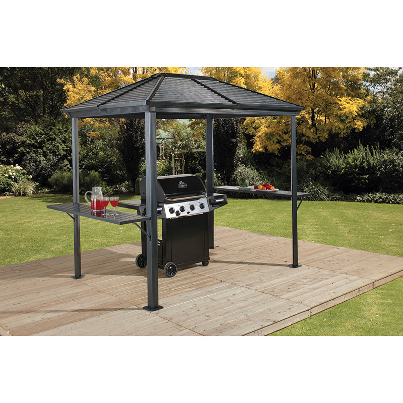 Sojag 5' x 8' Ventura BBQ Grill Gazebo Outdoor Weather-Resistant Aluminum Frame Shelter