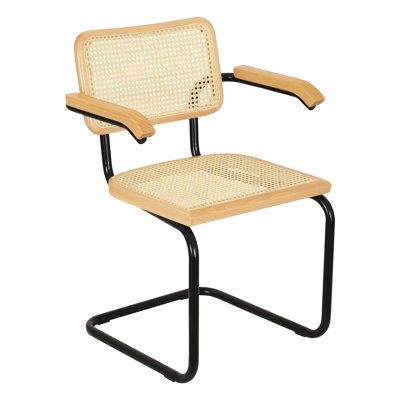 Marcel Breuer Cesca Cane Cantilever Dining Armchair Arm Chair