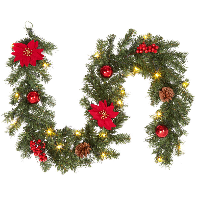 43cm Dried Garland, Red