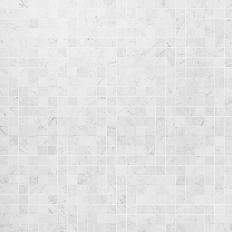 Carrara 1x6 Stacked Honed Marble Mosaic Floor and Wall Tile, 1.88" W x 1.88" L, Honed, Grid