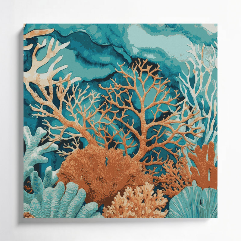Art mural sur toile hawaïenne, H 16 po x l 16 po