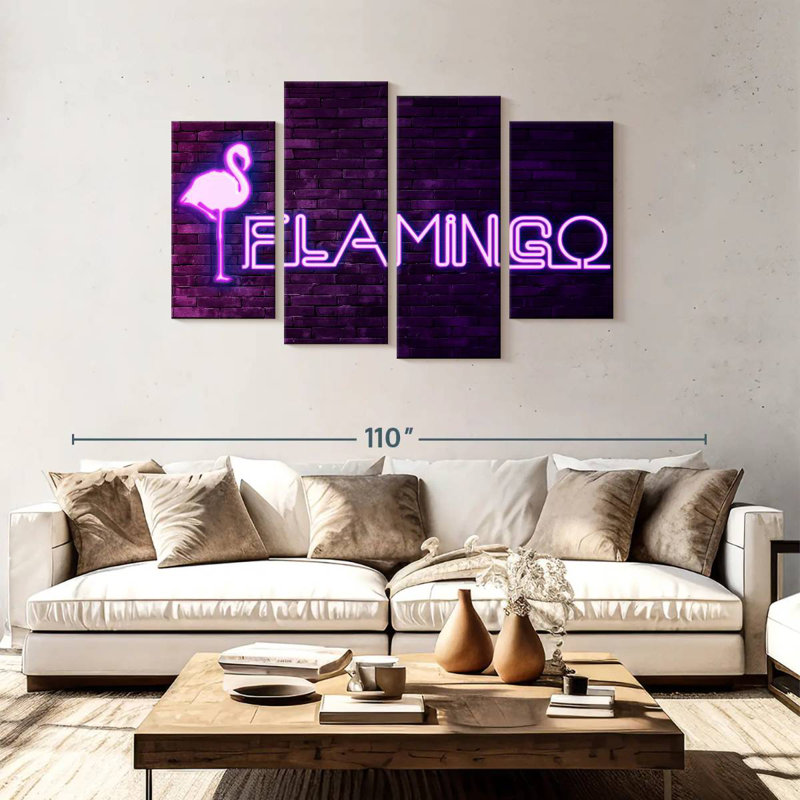 Flamant rose Brampt, H 48 po x l 75 po