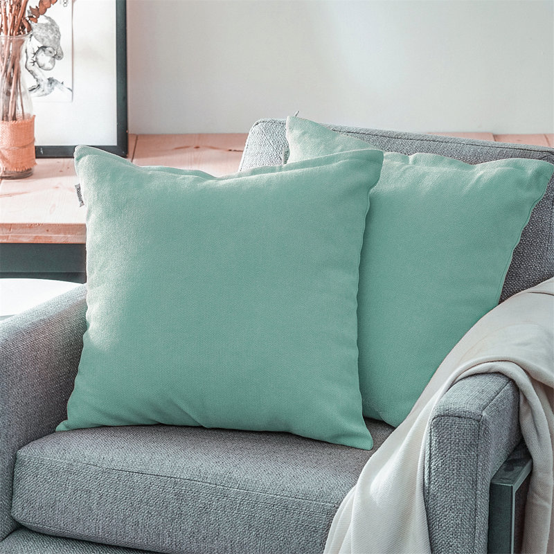 Chenille Pillow Cover, Blue, 16" x 16"