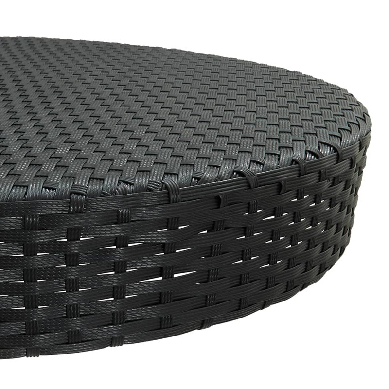 Rattan Bar Table, Black, 29.7" x 41.7" (Dia. x H)