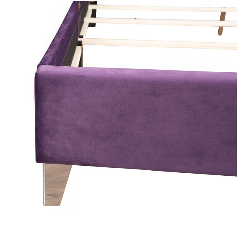 Charmant lit double mauve transitionnel, Mauve, Lit double