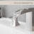 8 Inch Widespread Bathroom Faucet For Sink, 3 Hole Brushed Nickel, Pop Up Drain, Double Lever Handle Sink Tap With Hose Drain And Hose,