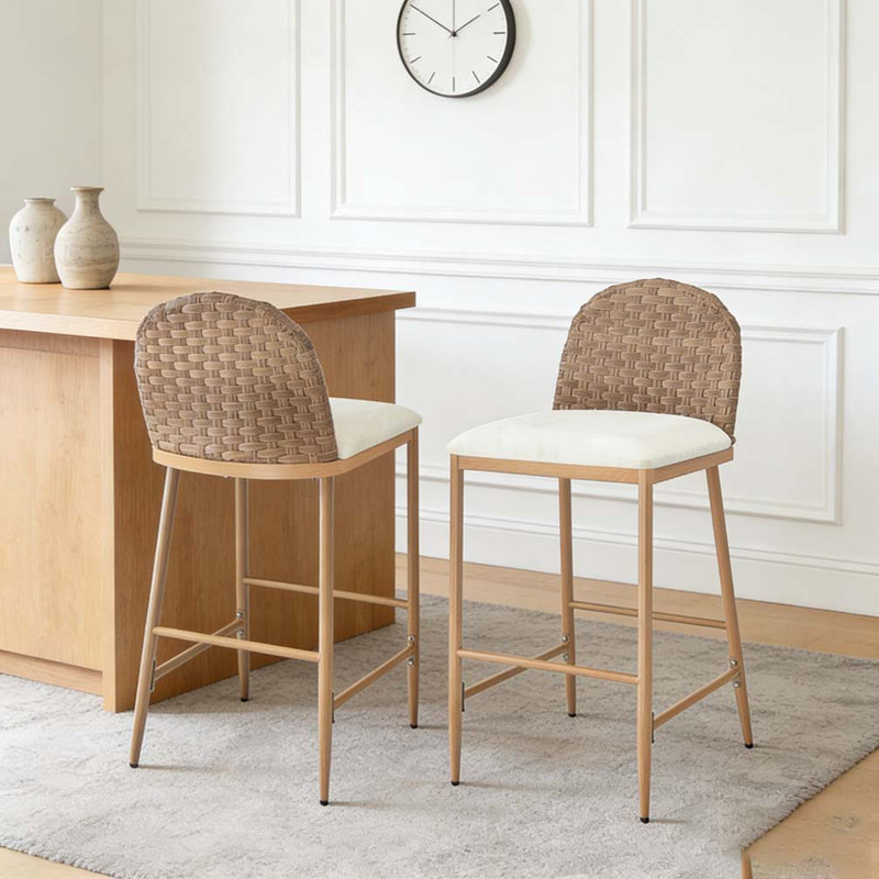 29.5" Farmhouse Barstools Set, Bar Stool (29.25" Seat Height)