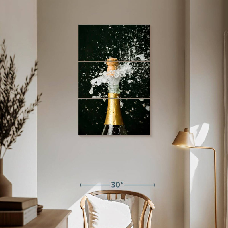 Yarlin Champagne Bottle, 57" H x 36" W
