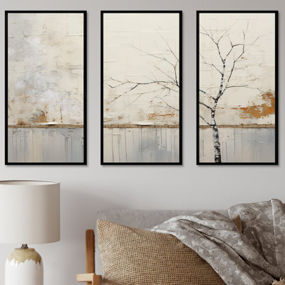 «Simplicity Winter Dream III», ensemble d'art mural paysage d'hiver