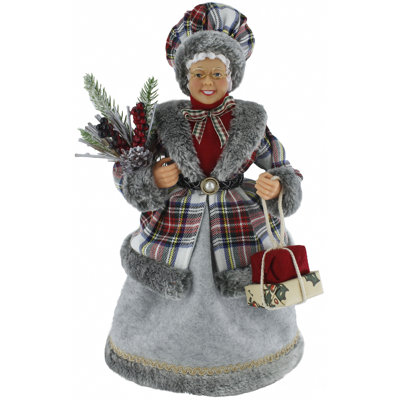 16" Yuletide Tartan Plaid Mrs. Claus
