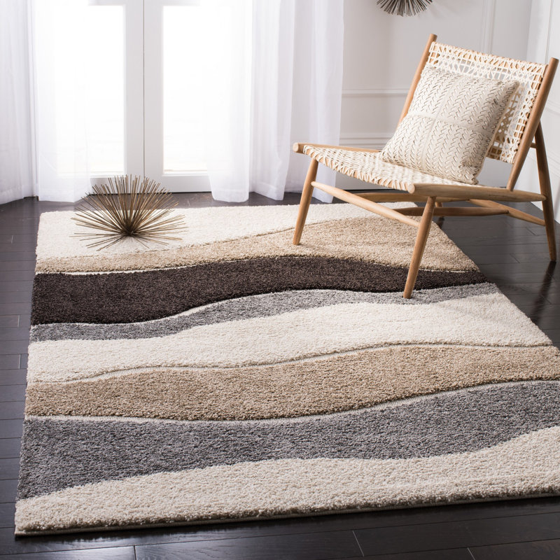 Tapis gris / noir Ashal, Ivory/Grey, Tapis de couloir 2 pi 3 po x 8 pi
